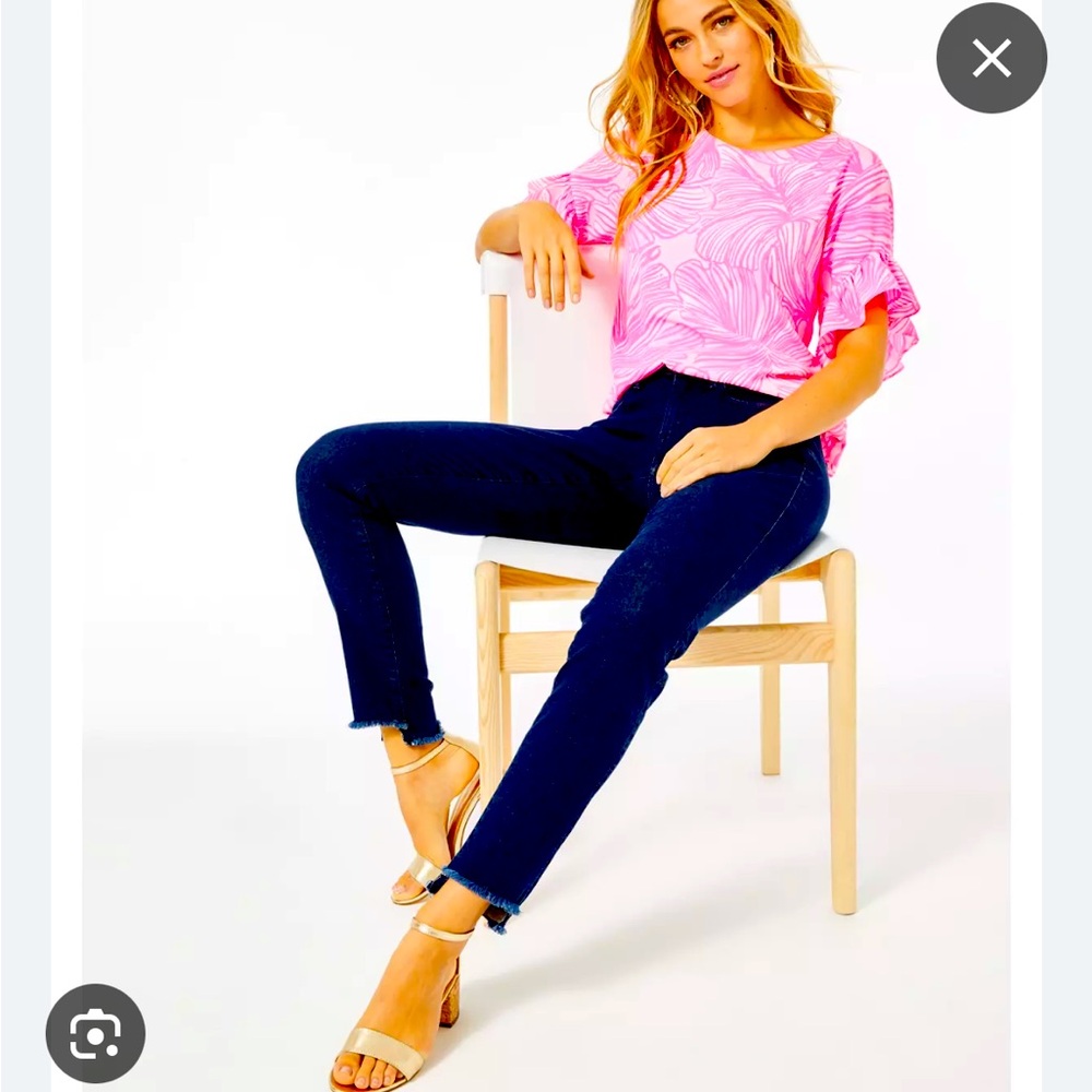 Lily Pulitzer Ocean Skinny Crop 28”